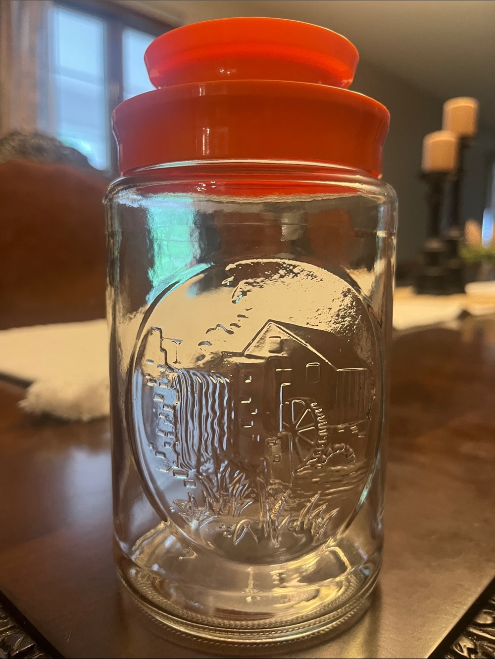 Vintage Tang Jar- Water Wheel